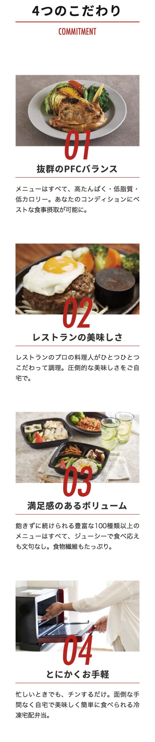 ４つのこだわり